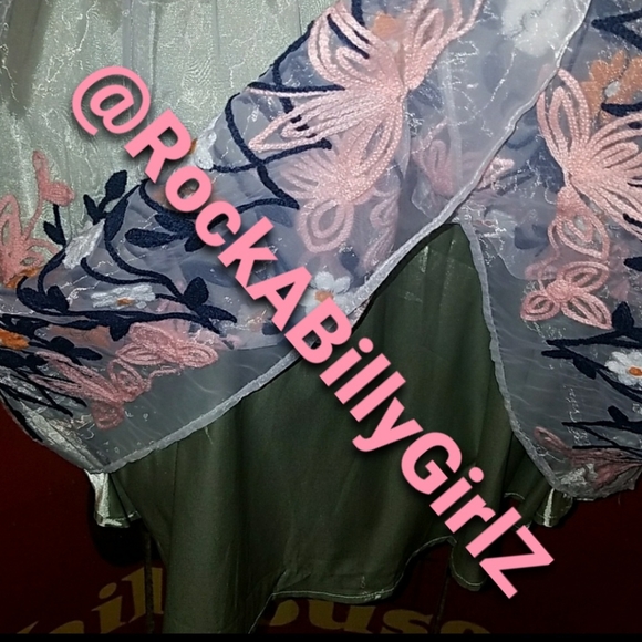 Tatyana Surrender Chiffon Dress Embroidered Flower - Picture 7 of 7